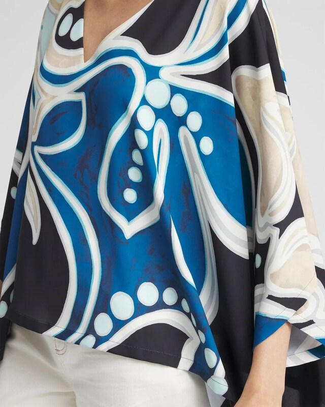 Abstract Floral Poncho - image 4